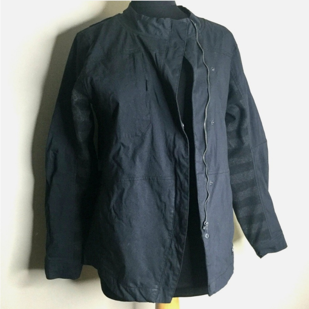 HURLEY X ROLAND SANDS MOTO BEACH WINCHESTER WATERPROOF BLACK JACKET WOMEN'S SM